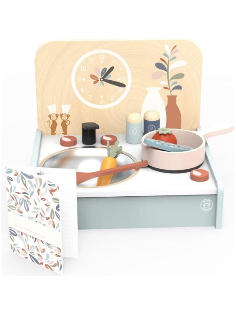Mini-cuisine en bois avec 8 accessoires en Bois FSC® N/A - Kiabi