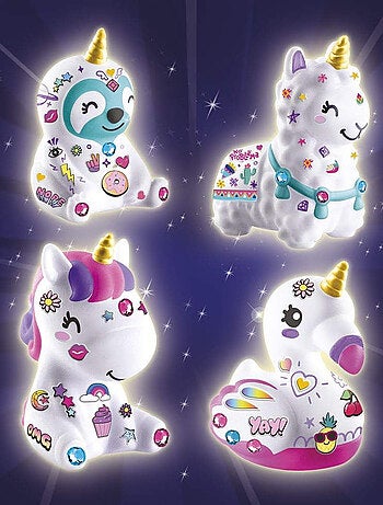 Mini Deco Diy - Mini-figurines à Décorer Et à Personnaliser Qui Brillent Dans Le Noir ! - Canal Toys