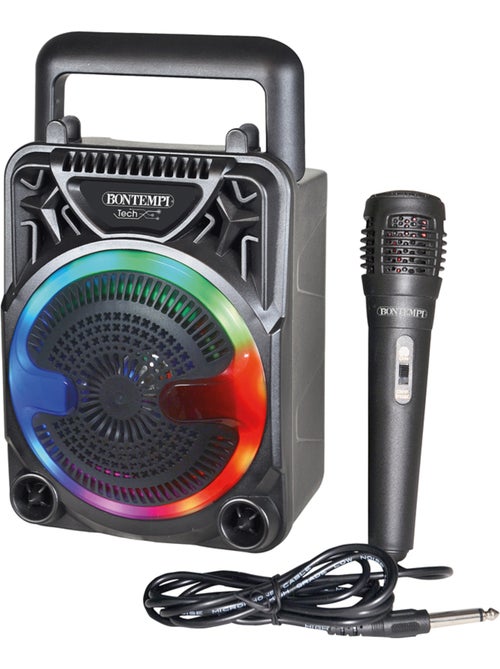 Mini enceinte avec micro et lumière - Kiabi