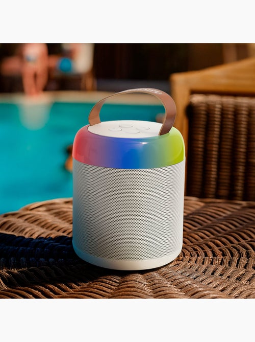 Mini enceinte sans fil 80w avec microphone et lumières bontempi - Kiabi Mini enceinte sans fil 80w avec microphone et lumières bontempi - Kiabi