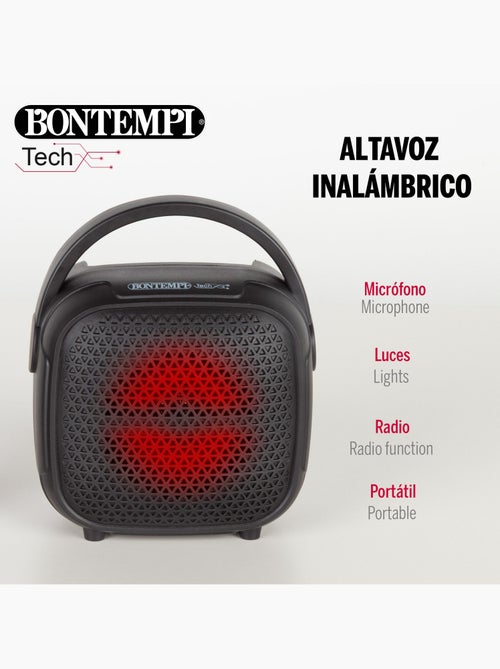 Mini enceinte sans fil avec microphone et lumières rvb bontempi - Kiabi