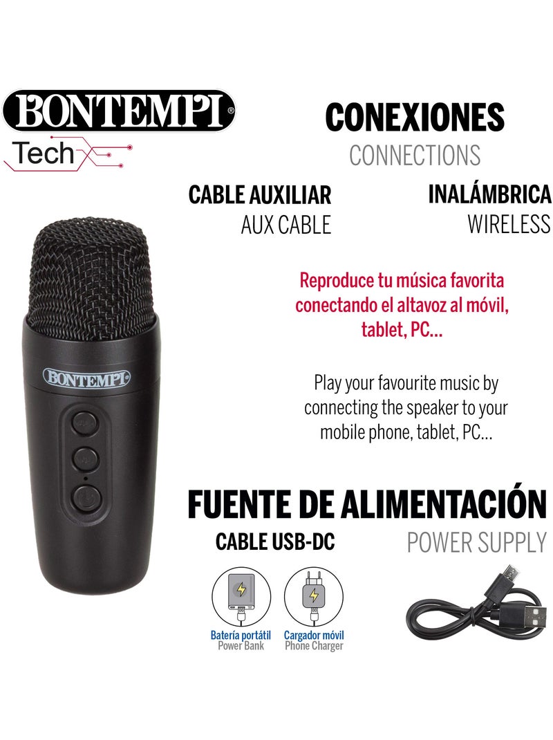 Mini enceinte sans fil avec microphone et lumières rvb bontempi N/A - Kiabi
