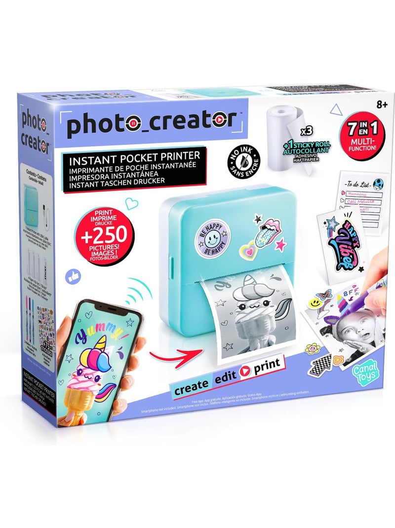 Mini Imprimante Instantanée - Canal Toys Multicolore - Kiabi