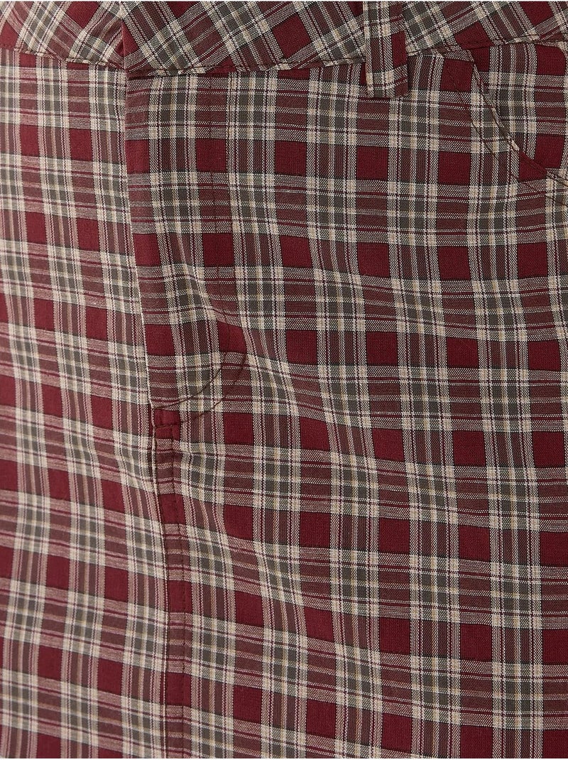 Mini-jupe à carreaux Rouge - Kiabi