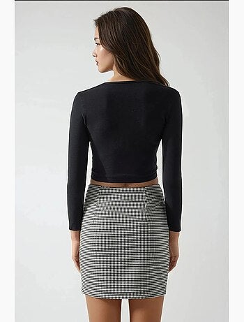 Mini-jupe à carreaux taille haute hiccup