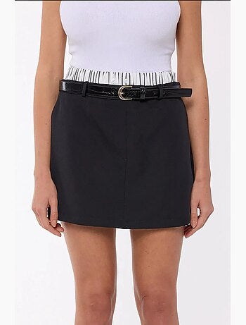 Mini-jupe à ceinture tissée hiccup