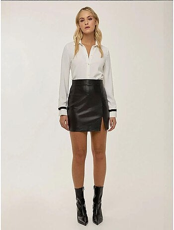 Mini-jupe aspect cuir