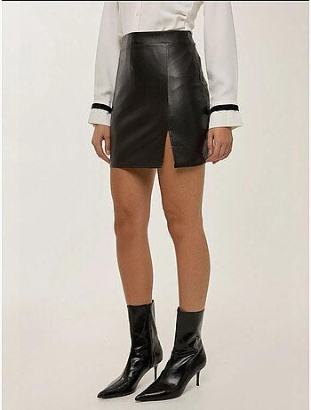 Mini-jupe aspect cuir