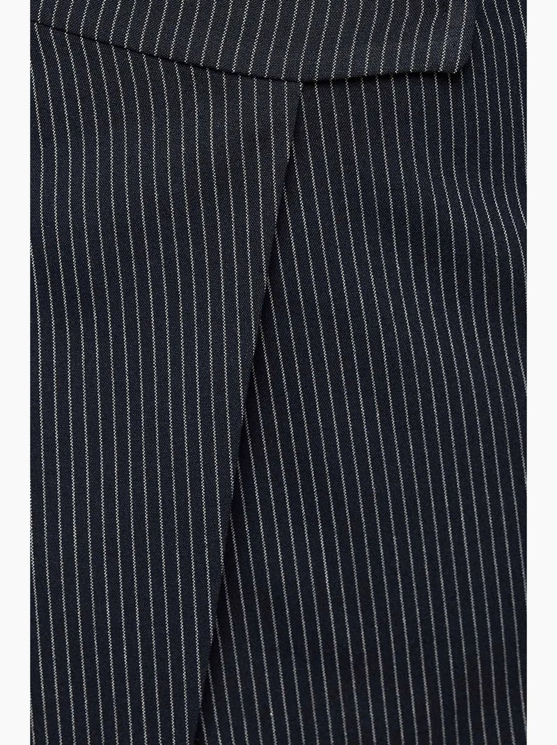 Mini-jupe asymétrique à rayures hiccup Noir - Kiabi
