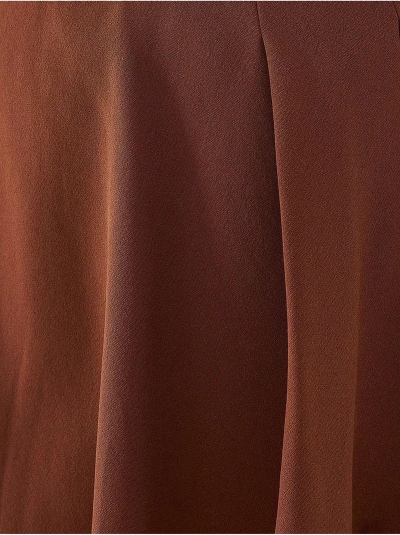 Mini jupe ballon Marron - Kiabi