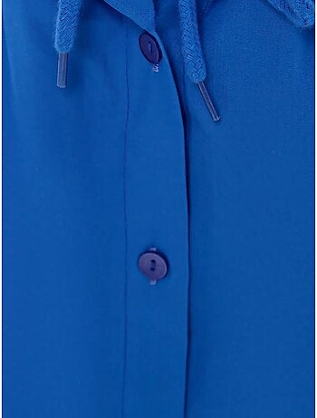Mini-jupe boutonnée taille haute avec cordon de serrage