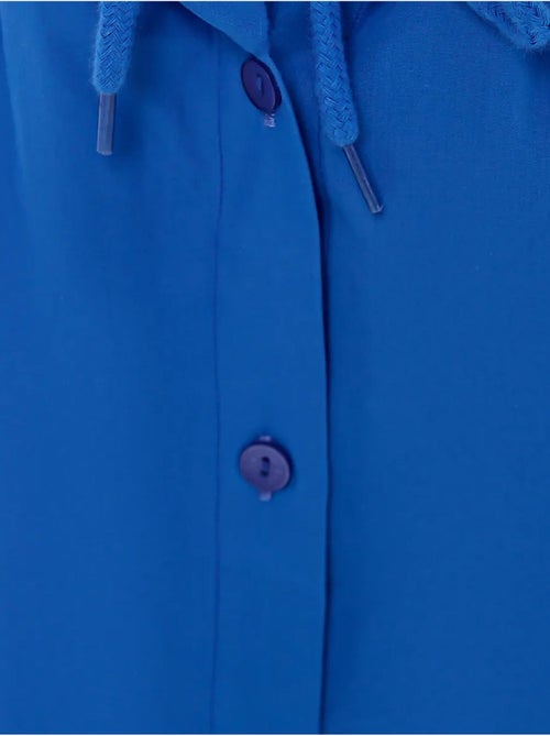 Mini-jupe boutonnée taille haute avec cordon de serrage - Kiabi
