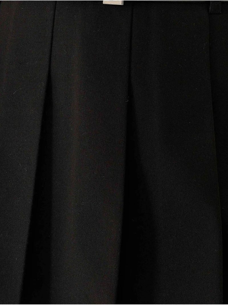 Mini-jupe ceinturée Noir - Kiabi