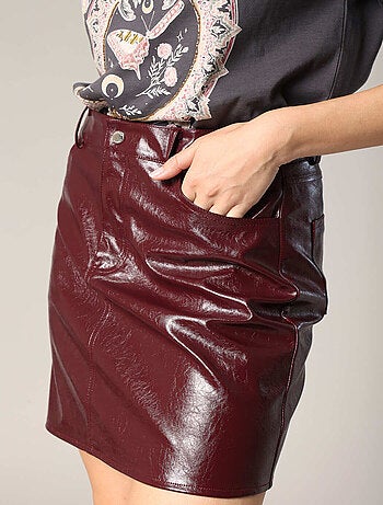 Mini-jupe effet brillant avec poches plaquées
'Deeluxe'