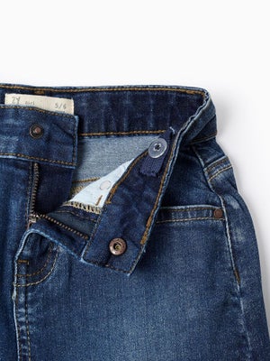 Jean Fille Coupe Droite Large - Taille Haute élastique - Style Y2K - Pour 5 à 14 Ans