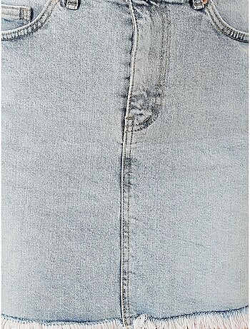 Mini-jupe en jean à franges bdart