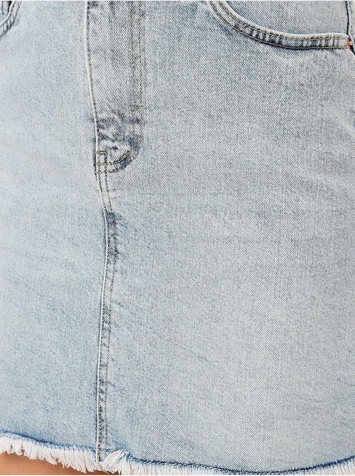 Mini-jupe en jean à franges bdart - Kiabi Mini-jupe en jean à franges bdart - Kiabi