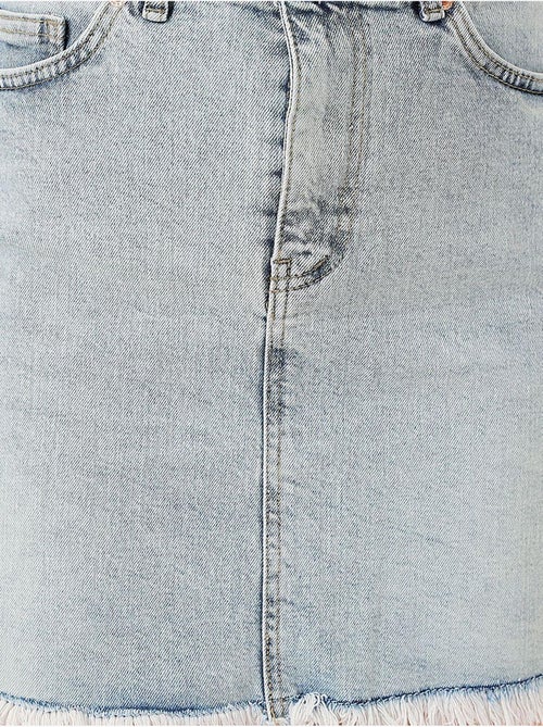 Mini-jupe en jean à franges bdart - Kiabi Mini-jupe en jean à franges bdart - Kiabi