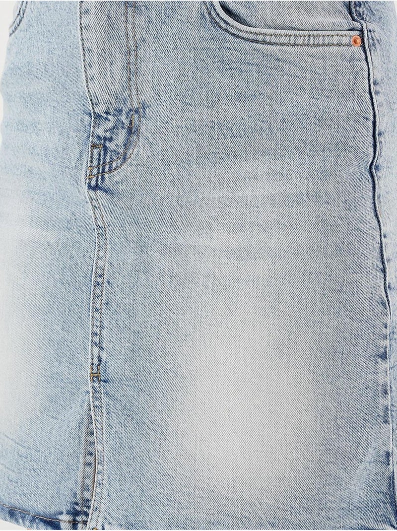 Mini-jupe en jean bdart Bleu clair - Kiabi