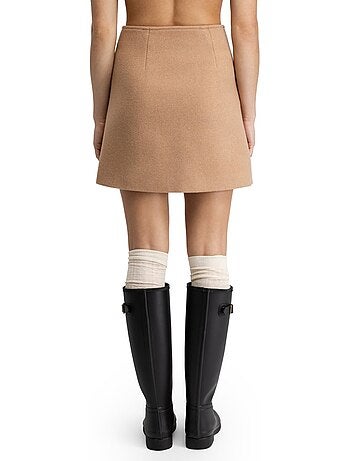 Mini-jupe en laine femme femme tivoli-w sand