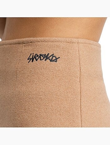 Mini-jupe en laine femme femme tivoli-w sand