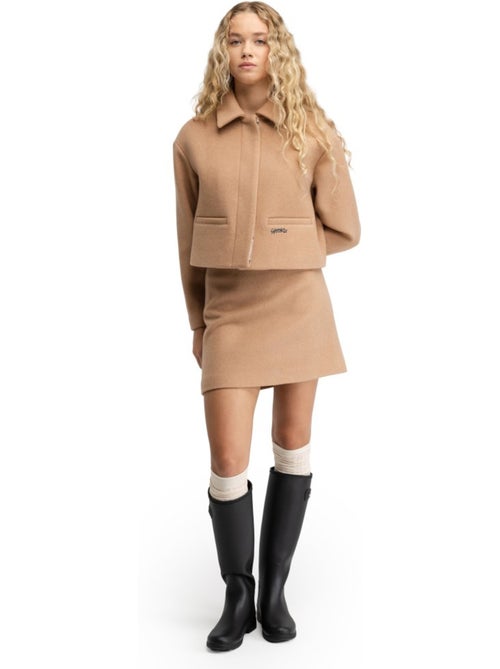 Mini-jupe en laine femme femme tivoli-w sand - Kiabi Mini-jupe en laine femme femme tivoli-w sand - Kiabi
