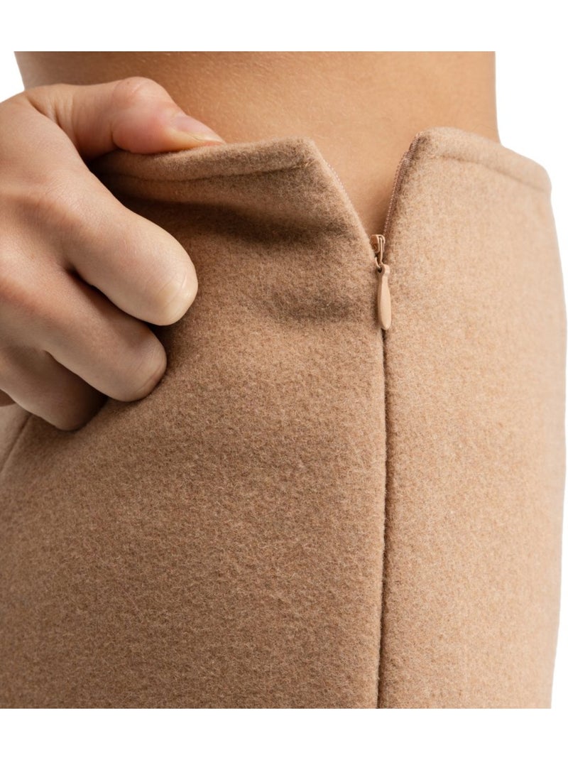 Mini-jupe en laine femme femme tivoli-w sand Beige - Kiabi