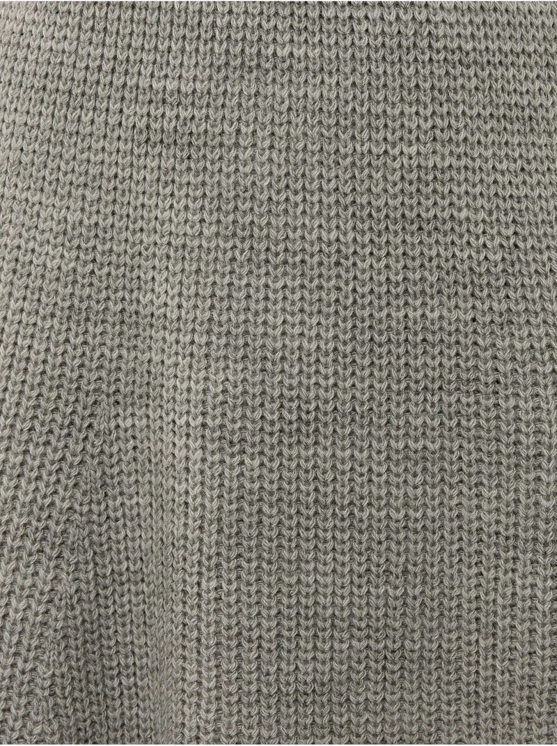 Mini-jupe en tricot Gris - Kiabi