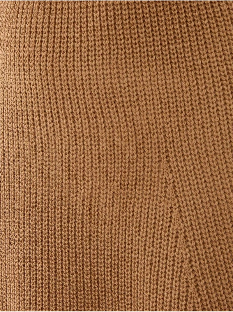 Mini-jupe en tricot Marron - Kiabi