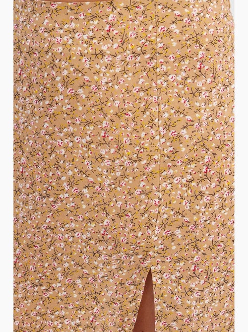 Mini-jupe fleurie taille haute fendue sur le côté hiccup - Kiabi Mini-jupe fleurie taille haute fendue sur le côté hiccup - Kiabi