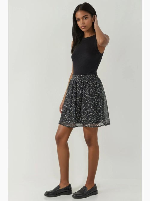 Mini-jupe fleurie taille haute hiccup - Kiabi Mini-jupe fleurie taille haute hiccup - Kiabi