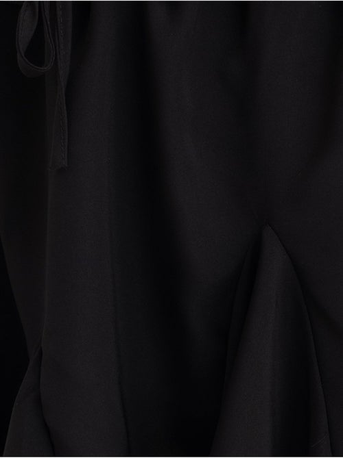 Mini-jupe plissée taille haute avec détail à la taille - Kiabi