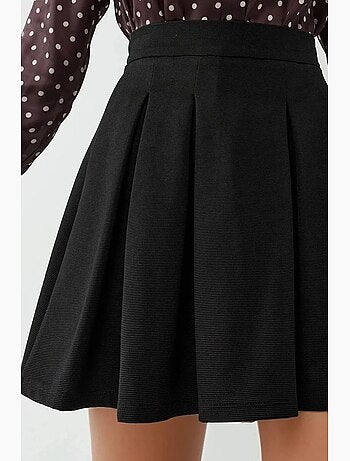 Mini-jupe plissée taille haute avec fermeture éclair hiccup