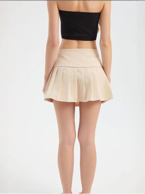 Mini-jupe plissée taille haute - Kiabi