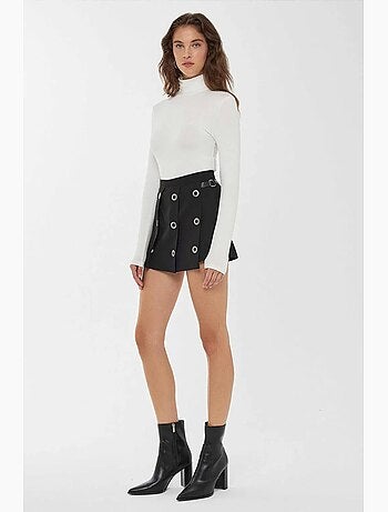 Mini-jupe plissée taille haute hiccup