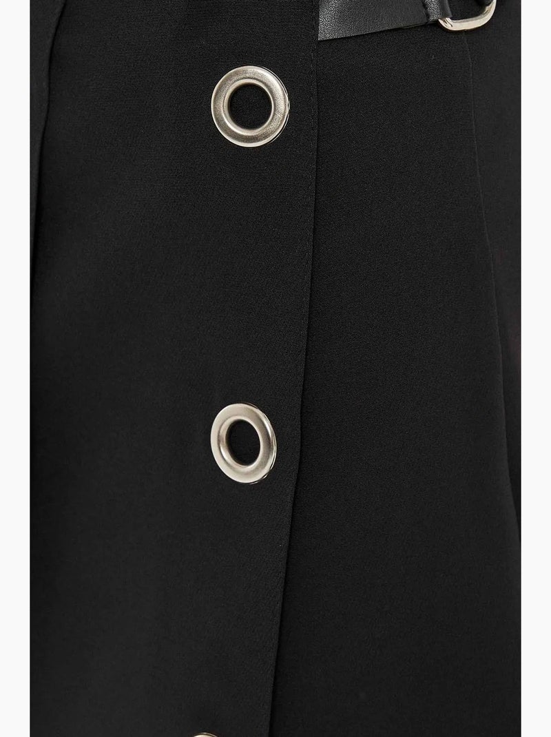 Mini-jupe plissée taille haute hiccup Noir - Kiabi