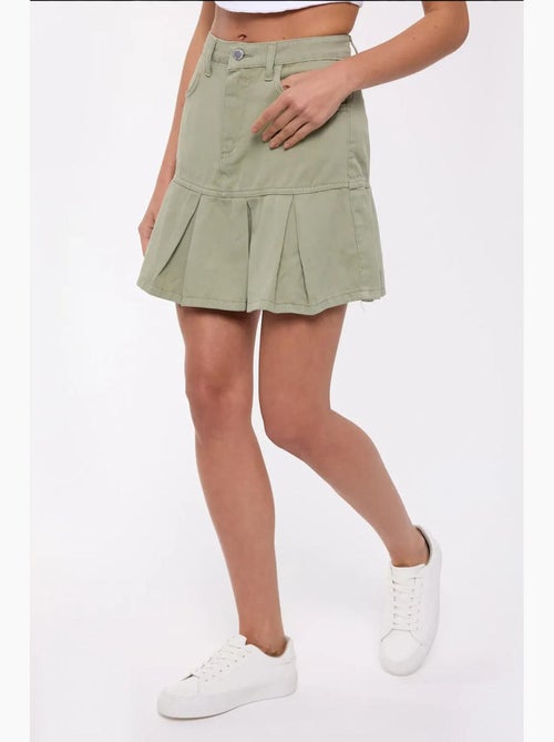 Mini-jupe plissée taille haute hiccup - Kiabi