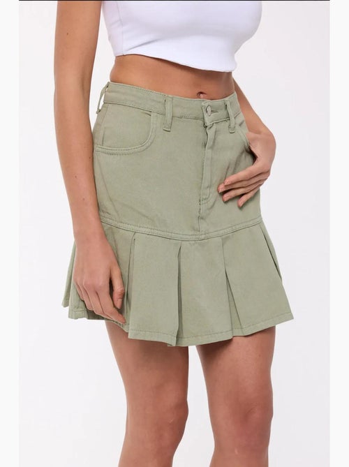 Mini-jupe plissée taille haute hiccup - Kiabi