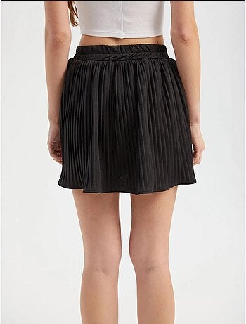 Mini-jupe plissée taille haute