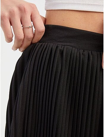 Mini-jupe plissée taille haute