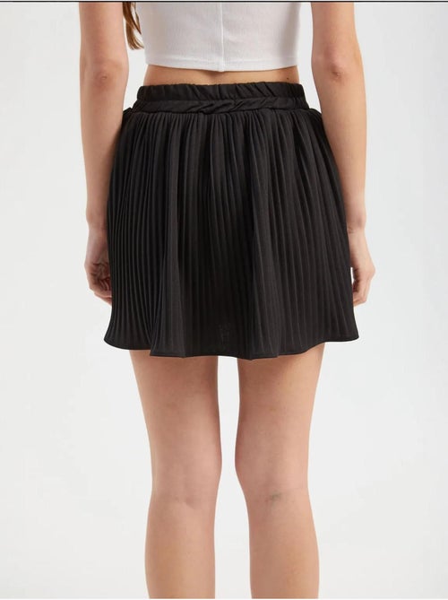 Mini-jupe plissée taille haute - Kiabi