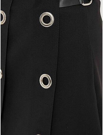 Mini-jupe plissée taille haute