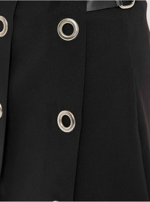 Mini-jupe plissée taille haute - Kiabi