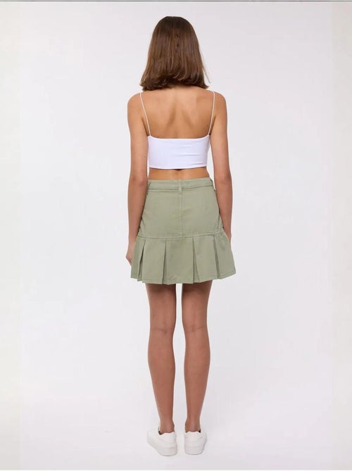 Mini-jupe plissée taille haute - Kiabi