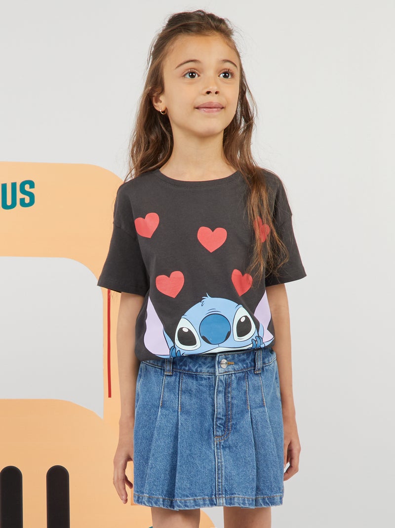 Mini jupe short en jean plissée Bleu - Kiabi