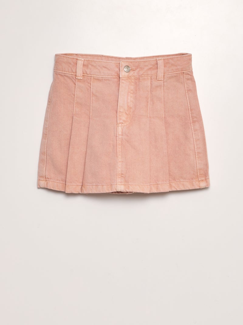 Mini jupe short en jean Rose - Kiabi