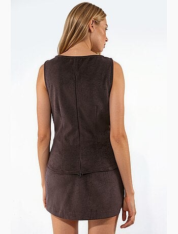 Mini-jupe-short en velours hiccup
