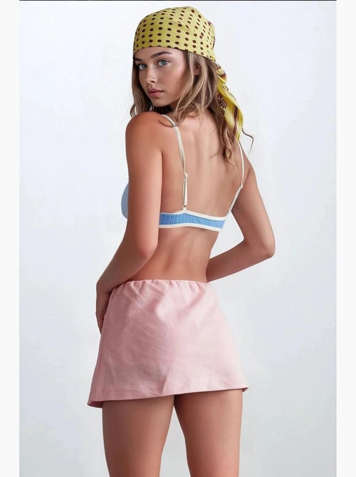 Mini-jupe taille basse hiccup - Kiabi Mini-jupe taille basse hiccup - Kiabi