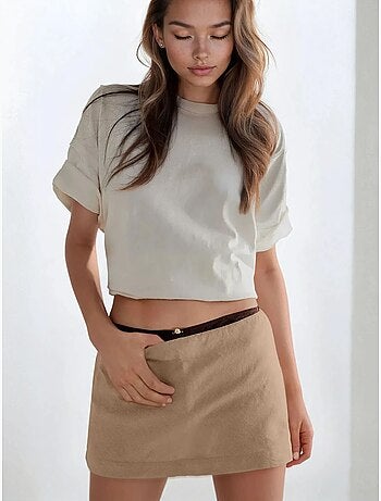 Mini-jupe taille basse