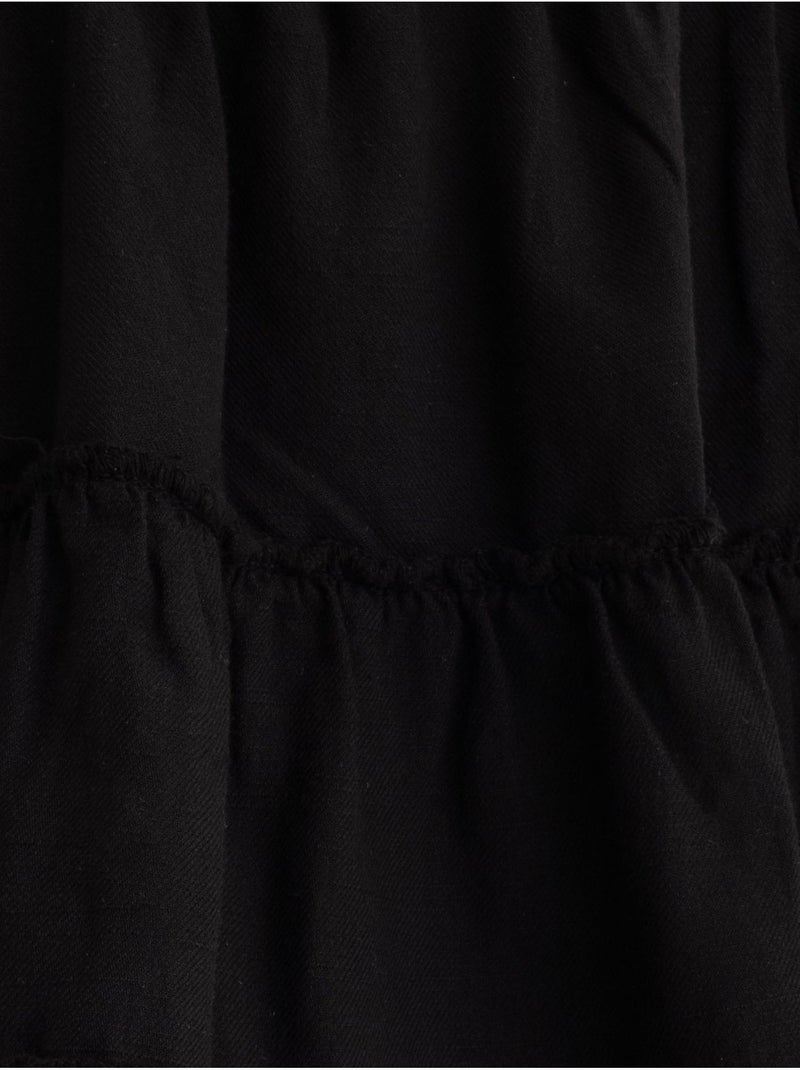 Mini-jupe taille haute à volants Beige naturel - Kiabi